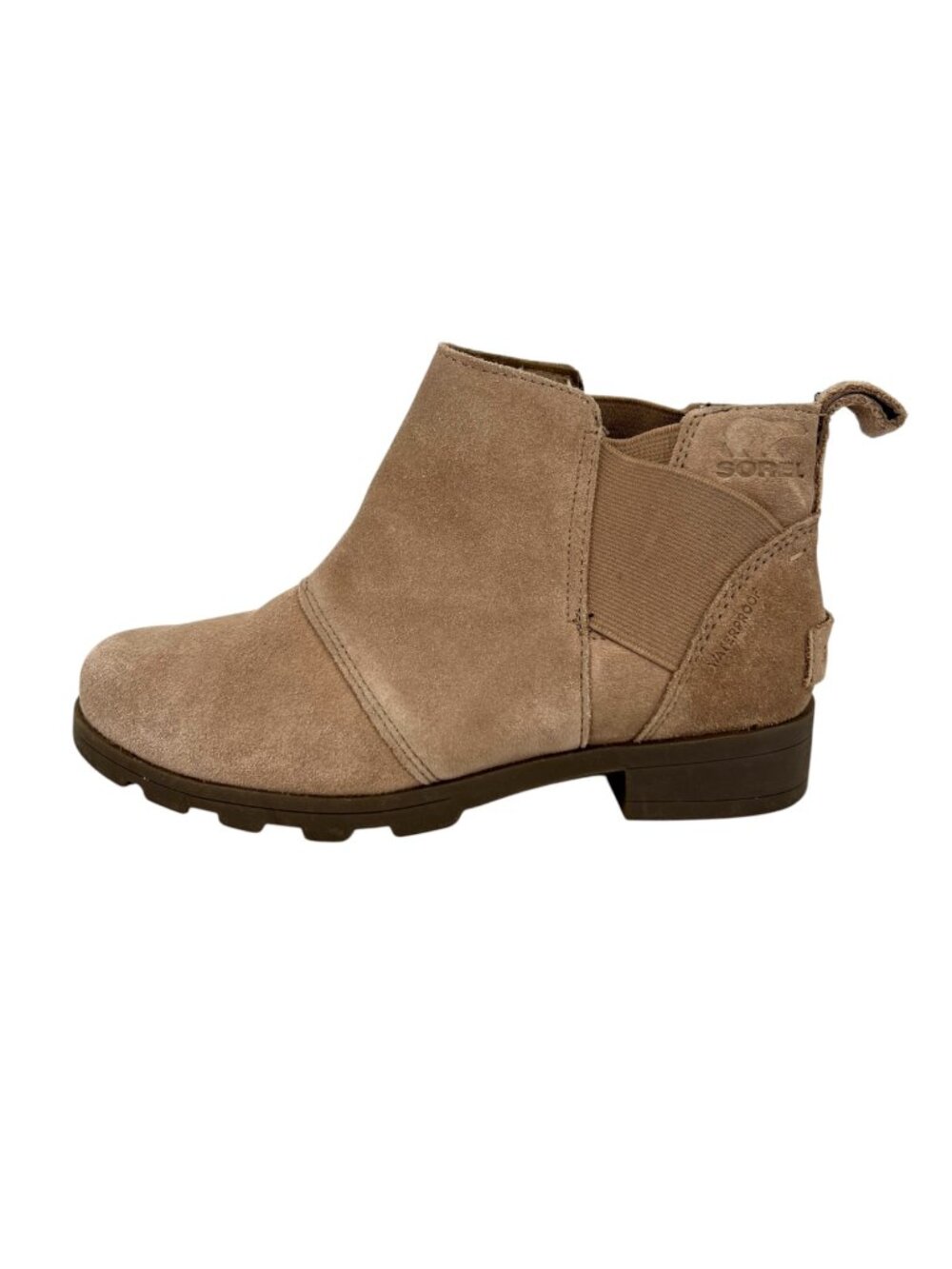 Sorel Emelie Waterproof Suede Chelsea Boots Beige Youth Size 2